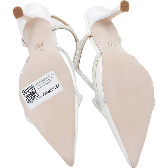 Women's Badgley Mischka Elaine Pointed Pump Soft White US 8.5 - Picture 6 of 6